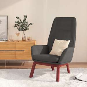 Relaxační židle tmavě šedá textil - obrázek 1