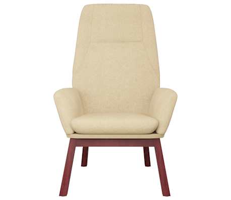 vidaXL Scaun de relaxare, crem, material textil