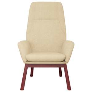 vidaXL Scaun de relaxare, crem, material textil