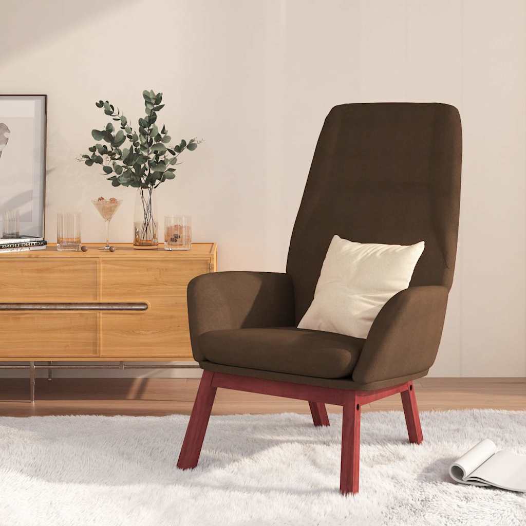 vidaXL Fotel, br�zowy, obity tkanin�