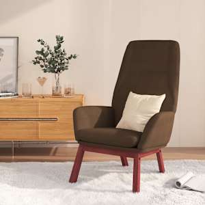 Relaxační křeslo hnědé textil - obrázek 1