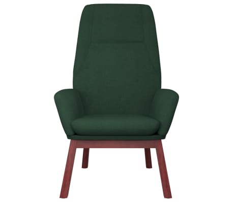 vidaXL Stolica za opu&scaron;tanje od tkanine tamnozelena