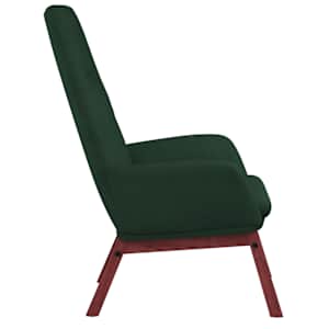 Relaxační křeslo tmavě zelené textil - obrázek 4
