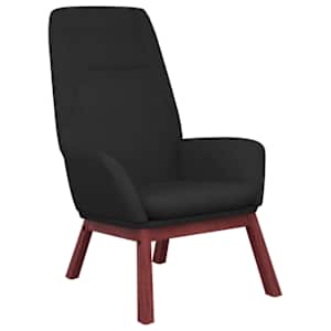 Relaxační židle černá textil - obrázek 2