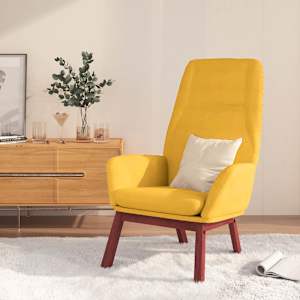 Relaxační křeslo hořčicově žluté textil - obrázek 1