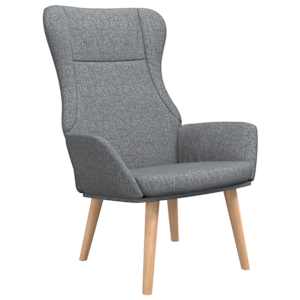 Relaxační křeslo světle šedé textil - obrázek 2