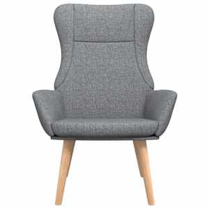 Relaxační křeslo světle šedé textil - obrázek 3