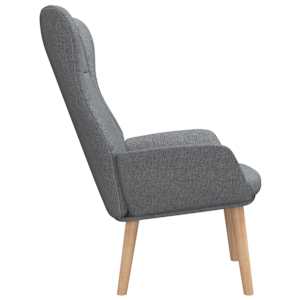 Relaxační křeslo světle šedé textil - obrázek 4