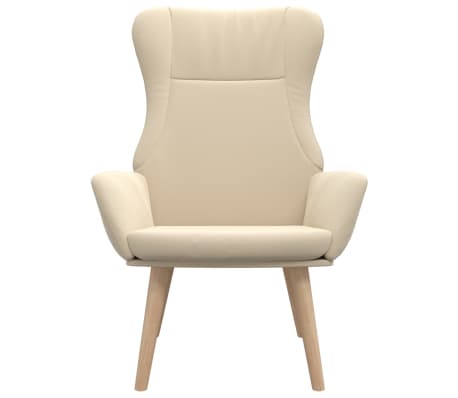 vidaXL Relaxstoel stof cr&egrave;mekleurig