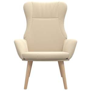 Relaxační židle krémová textil - obrázek 3