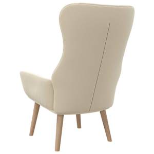 Relaxační židle krémová textil - obrázek 5