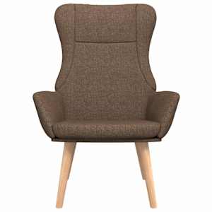 Relaxační křeslo hnědé textil - obrázek 3