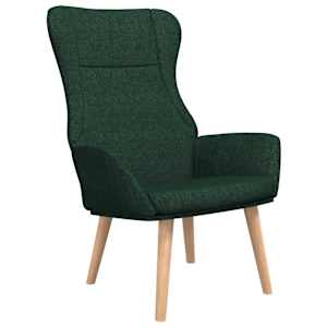 Relaxační křeslo tmavě zelené textil - obrázek 2