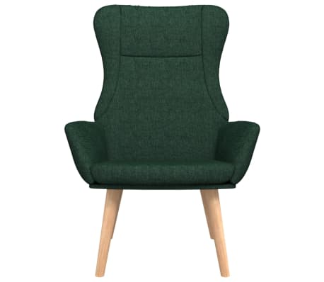 vidaXL Relaxstoel stof donkergoen