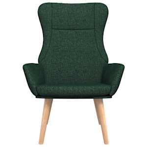 Relaxační křeslo tmavě zelené textil - obrázek 3