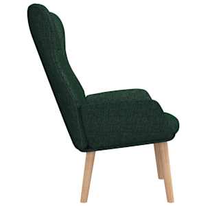 Relaxační křeslo tmavě zelené textil - obrázek 4