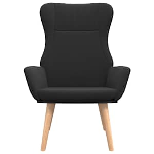 Relaxační židle černá textil - obrázek 3