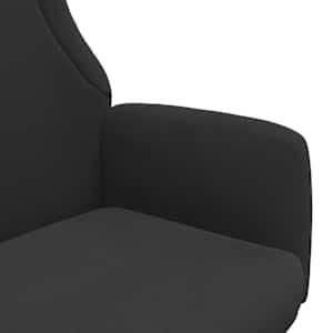 Relaxační židle černá textil - obrázek 6
