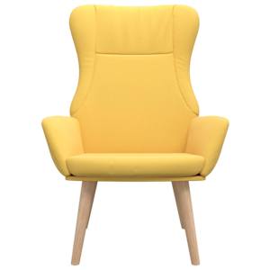 Relaxační křeslo hořčicově žluté textil - obrázek 3