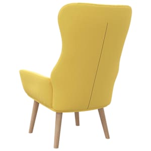 Relaxační křeslo hořčicově žluté textil - obrázek 5