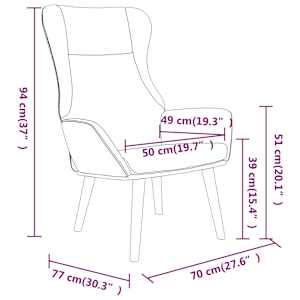 Relaxační křeslo vínové textil - obrázek 8