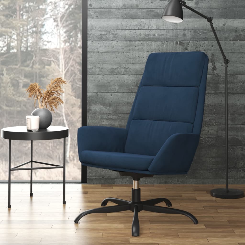 vida XL Relaxsessel Blau Samt