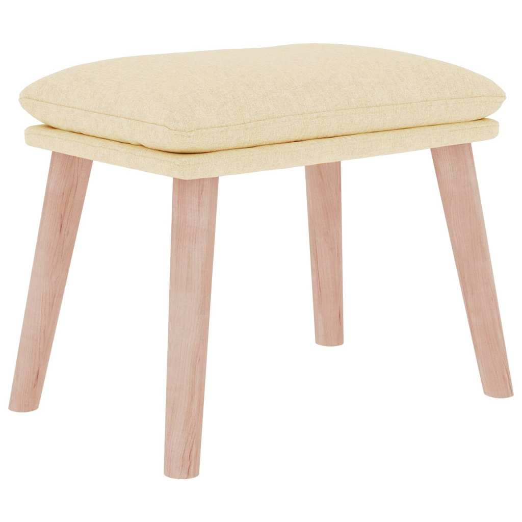 vidaXL Podnožka krémová 45 x 29,5 x 35 cm textil