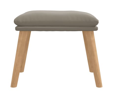 vidaXL Υποπόδιο Ανοιχτό Γκρι 45x29,5x35 εκ. Βελούδινο