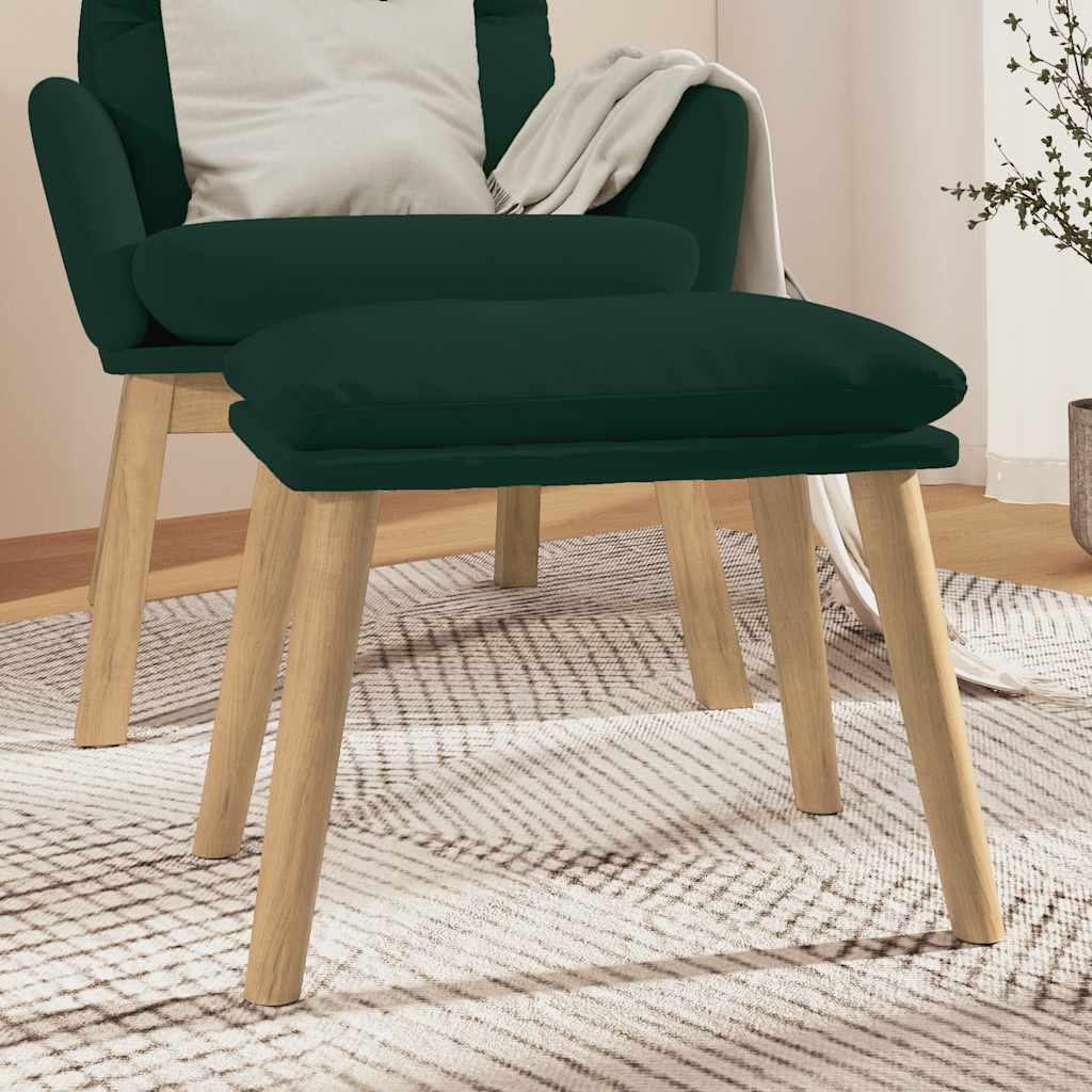 Repose-pied Vert foncé 45x29,5x35 cm Velours