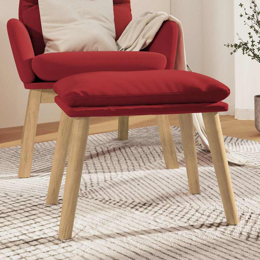 vidaXL Podn�ek, winna czerwie�, 45x29,5x35 cm, aksamitny