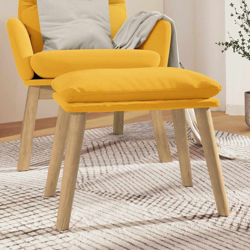 vidaXL Podn�ek, musztardowy ��ty, 45x29,5x35 cm, obity aksamitem