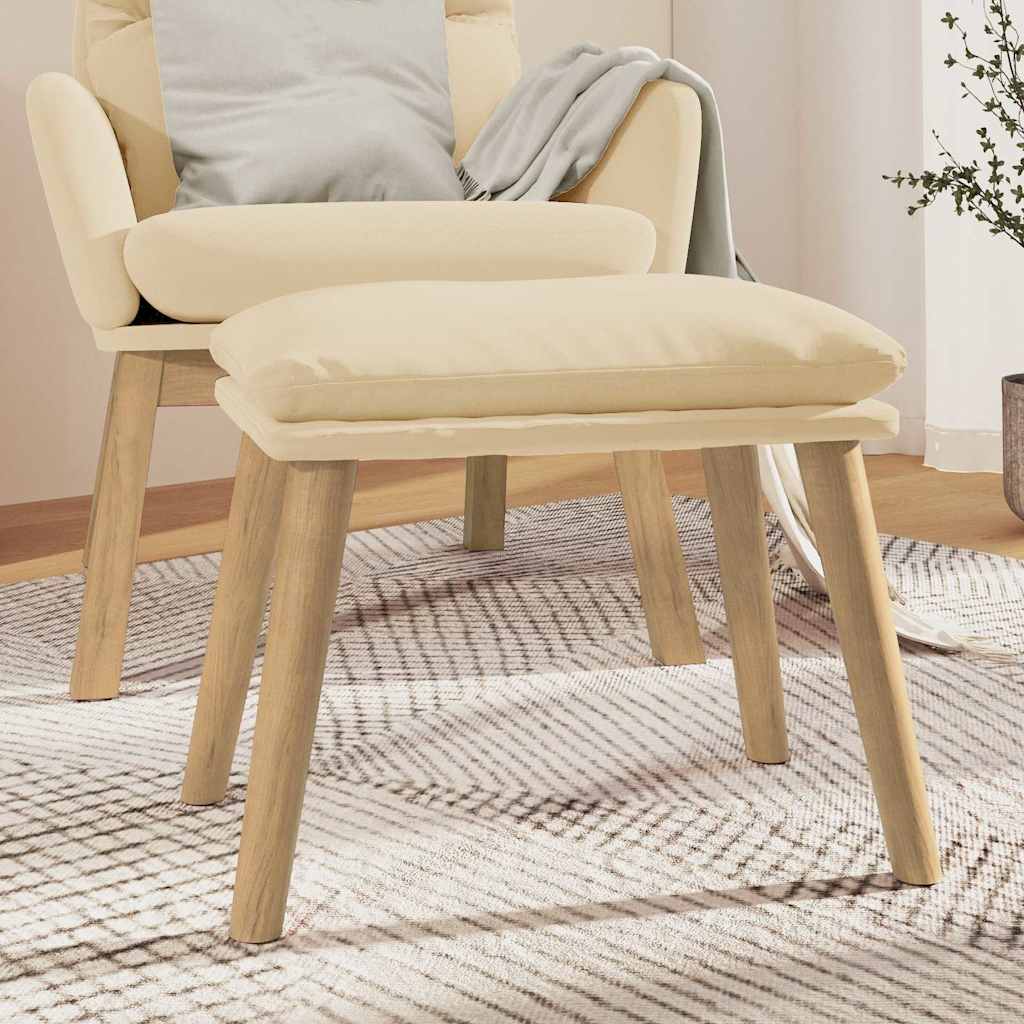 vidaXL Podn�ek, kremowy, 45x29,5x35 cm, aksamitny