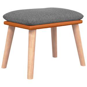 Podnožka světle šedá 45x29,5x35 cm textil a umělá kůže - obrázek 2