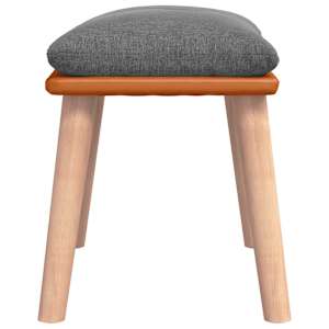 Podnožka světle šedá 45x29,5x35 cm textil a umělá kůže - obrázek 4