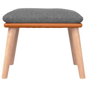 vidaXL Apoio de p&eacute;s45x29,5x35cm tecido/couro artificial cinzento-claro