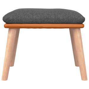 Podnožka tmavě šedá 45x29,5x35 cm textil a umělá kůže - obrázek 3
