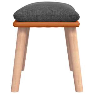 Podnožka tmavě šedá 45x29,5x35 cm textil a umělá kůže - obrázek 4