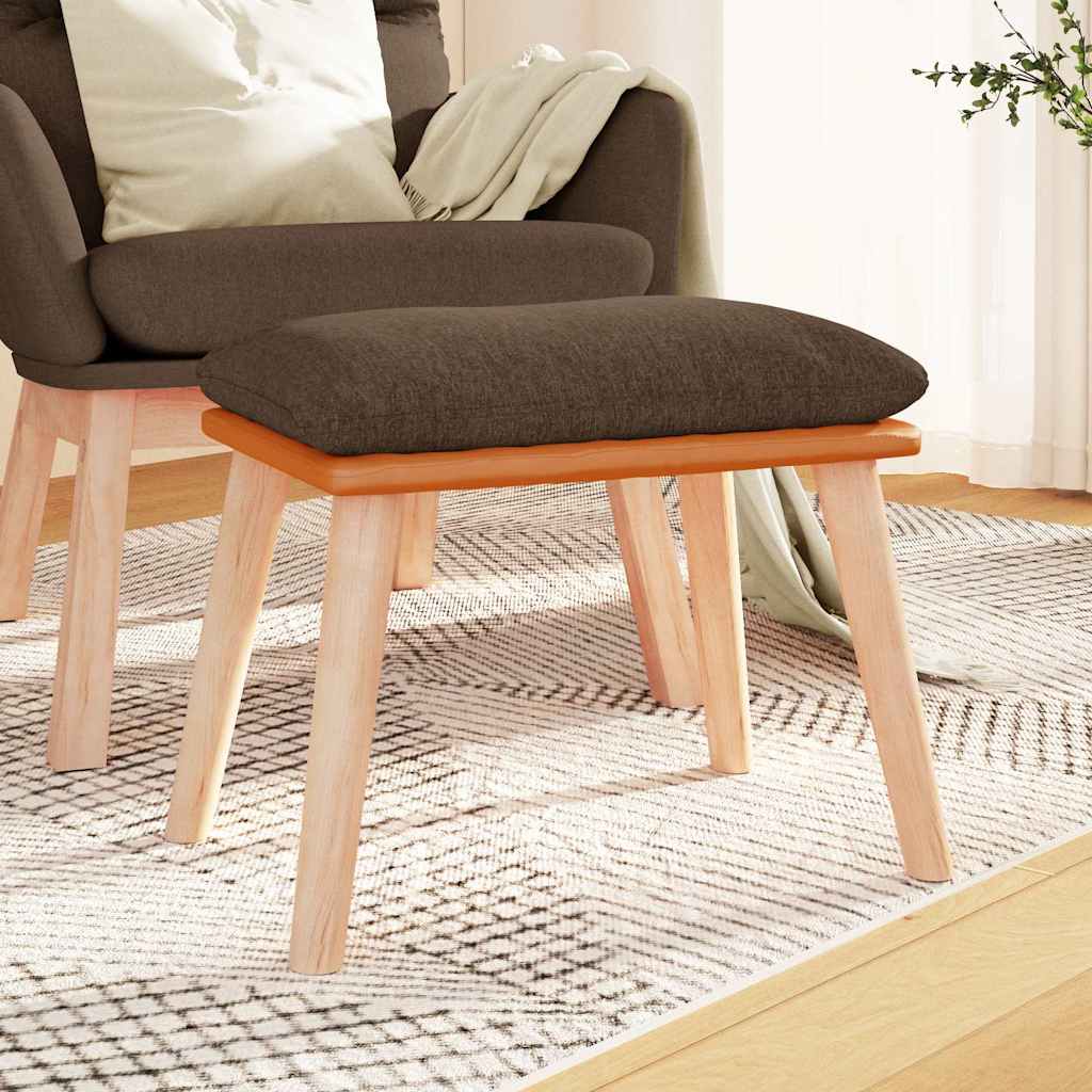 vidaXL Podn�ek, br�zowy, 45x29,5x35 cm, tkanina i ekosk�ra