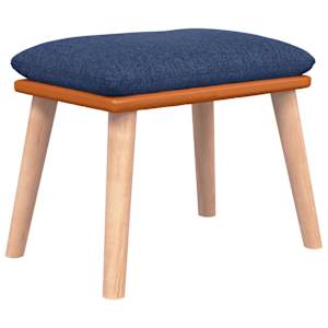 Podnožka modrá 45x29,5x35 cm textil a umělá kůže - obrázek 2