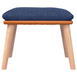 vidaXL Podnožka modr&aacute; 45x29,5x35 cm textil a uměl&aacute; kůže