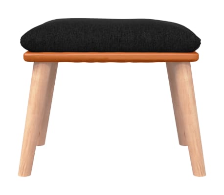 vidaXL Fu&szlig;hocker Schwarz 45x29,5x35 cm Stoff und Kunstleder