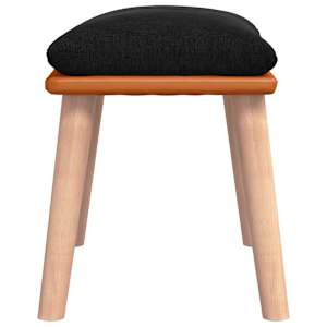 Podnožka černá 45x29,5x35 cm textil a umělá kůže - obrázek 4
