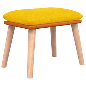 Podnožka hořčicově žlutá 45x29,5x35 cm textil a umělá kůže - obrázek 2