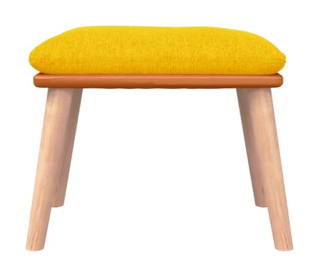 vidaXL Υποπόδιο Μουσταρδί 45x29,5x35 εκ. Ύφασμα & Συνθετικό Δέρμα