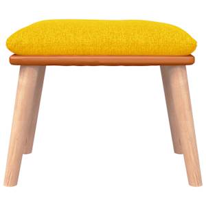 Podnožka hořčicově žlutá 45x29,5x35 cm textil a umělá kůže - obrázek 3