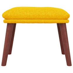 vidaXL Apoio de p&eacute;s 45x29,5x35 cm tecido amarelo mostarda