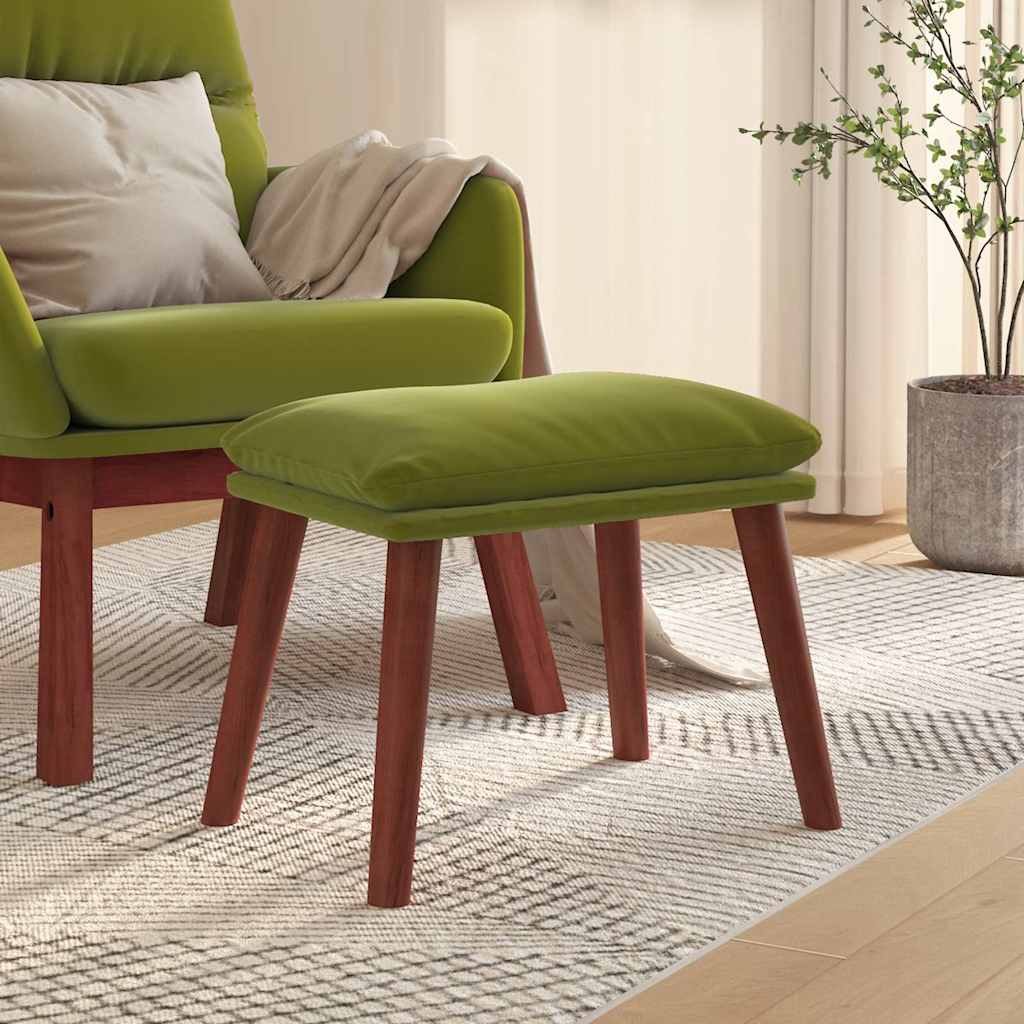 vidaXL Podn�ek, jasnozielony, 45x29,5x35 cm, tapicerowany aksamitem