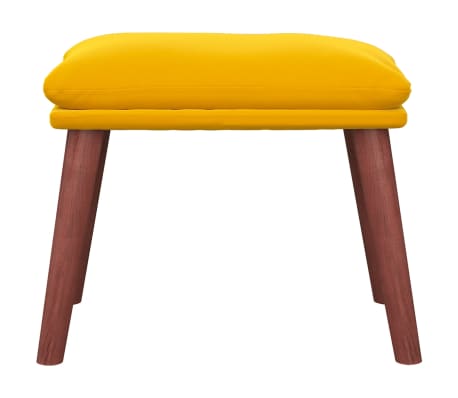 vidaXL Pakoja, garstyčių geltonos spalvos, 45x29,5x35cm, aksomas