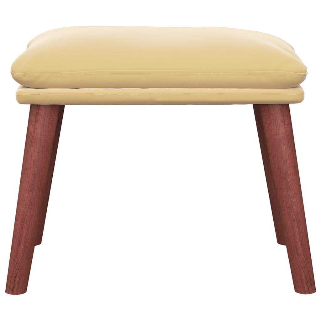 

vidaXL Voetenbank 45x29,5x39 cm fluweel crèmewit