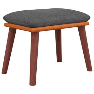Podnožka tmavě šedá 45x29,5x35 cm textil a umělá kůže - obrázek 2